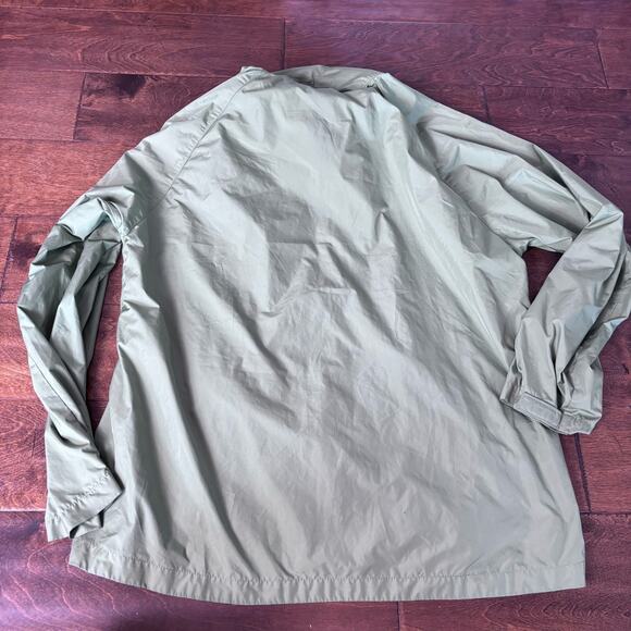 Woolrich Women's Large Windbreaker Hooded Zip Up Jacket Green - Picture 9 of 9